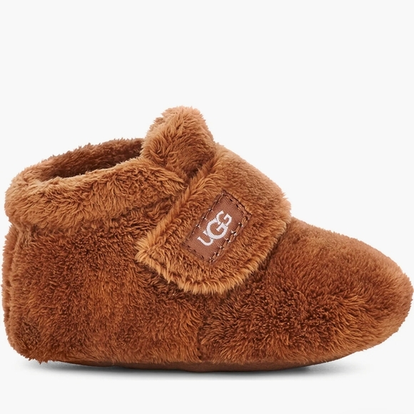 UGG Kids Infant Brown Fuzzy Booties - Picture 3 of 7